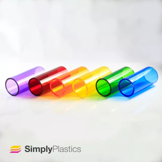 Farbig getönt extrudiert Acryl Kunststoff Perspex Rohrrohrrohr Rohr / verschiedene Durchmesser