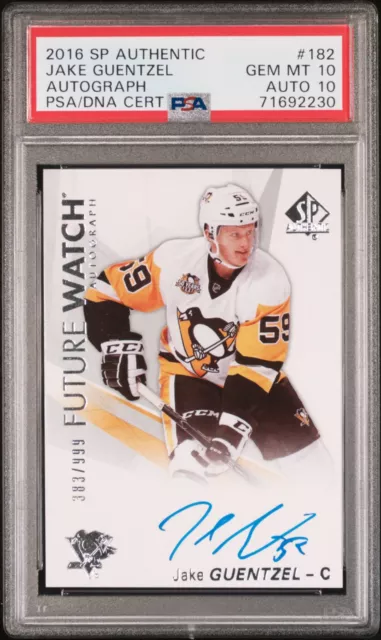 2016-17 SP Authentic Future Watch Autograph Auto Rookie RC Jake Guentzel PSA 10