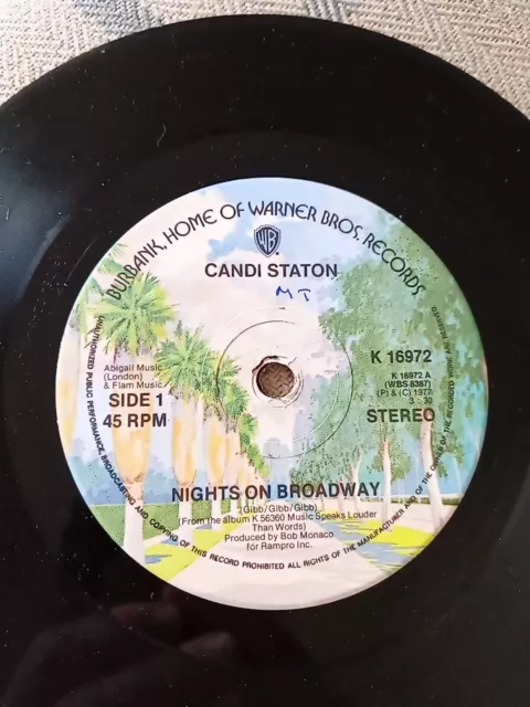 Nights On Broadway by Candi Staton 7" 45RPM single 1977