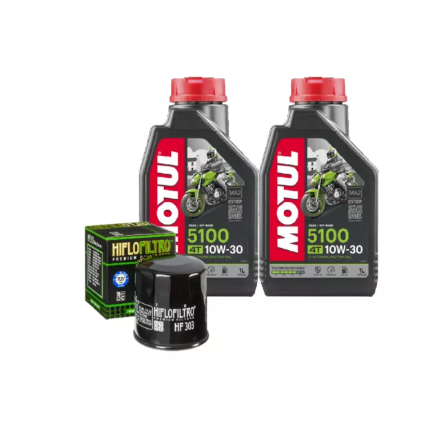 Kit Tagliando Olio Motul 5100 10W30 Per Kawasaki EX650 Ninja 650 2017>2020