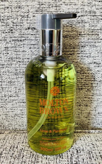 Jabón líquido lavado a mano Molton marrón London cal y pachulí 300 ml bomba grande nuevo.