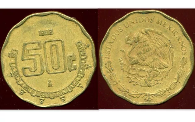 MEXICO  MEXIQUE  50 centavos 1993  ( aus )