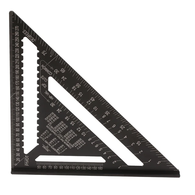 12 Inch Rafter   Alloy Metric  Ruler Double Scale T2W8