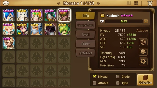 Compte Summoners War Lvl 29 | Nat 5 LD Wolyung + 2 Nat 5