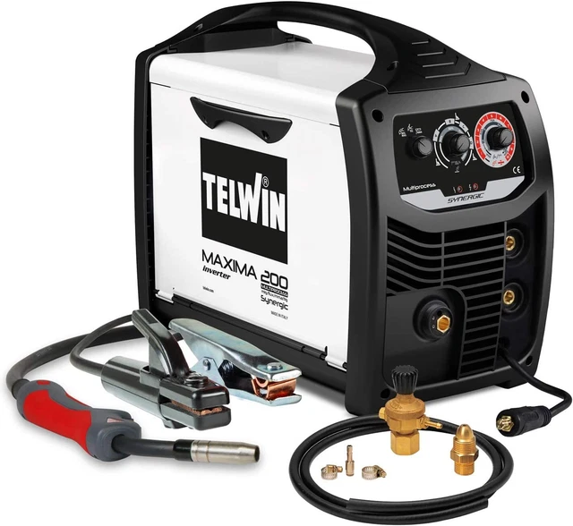 Saldatrice inverter 4 in 1, Maxima 200_170A Synergic 230 V READY KIT, Telwin