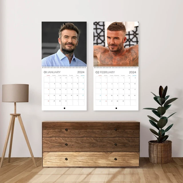 DAVID BECKHAM CALENDAR 2024 David Beckham 2024 Celebrity Wall