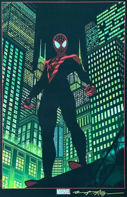 BRIAN STELFREEZE rare MILES MORALES SPIDER-MAN 1 art print SIGNED limited LAST 2