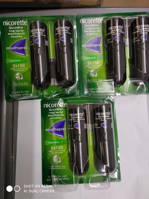 Nicorette Quickmist Aerosoles Bucales Frescos Nicotina 3 Paquetes Dobles Expy 2024 Nuevo