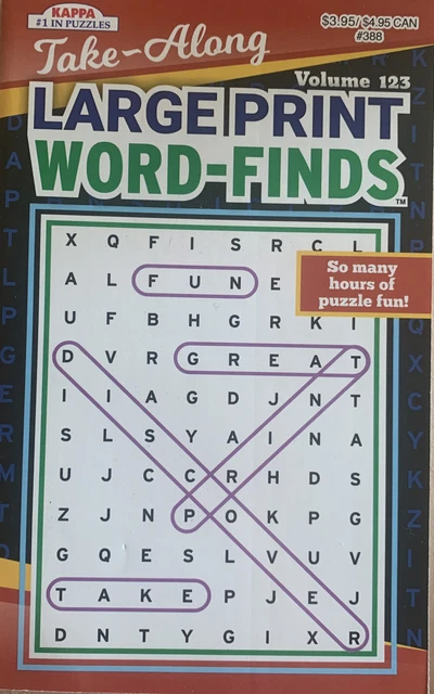LARGE PRINT WORD Search Puzzle Books Word Find New EUR 3,26 - PicClick FR