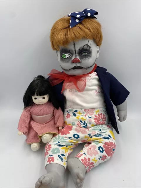 OOAK Alternative Horror Reborn Evil Clown Art Doll 21” Elvis & Priscilla 2