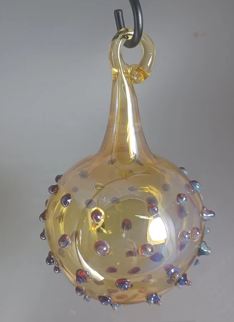 Hand Blown Glass Ornament Ball . Self Representing Artist (SRA) 3