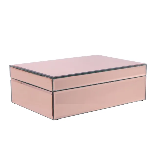 Ambrose Exquisite Jewelry Box in Rose Gold (Dividers and Gift Box Included)