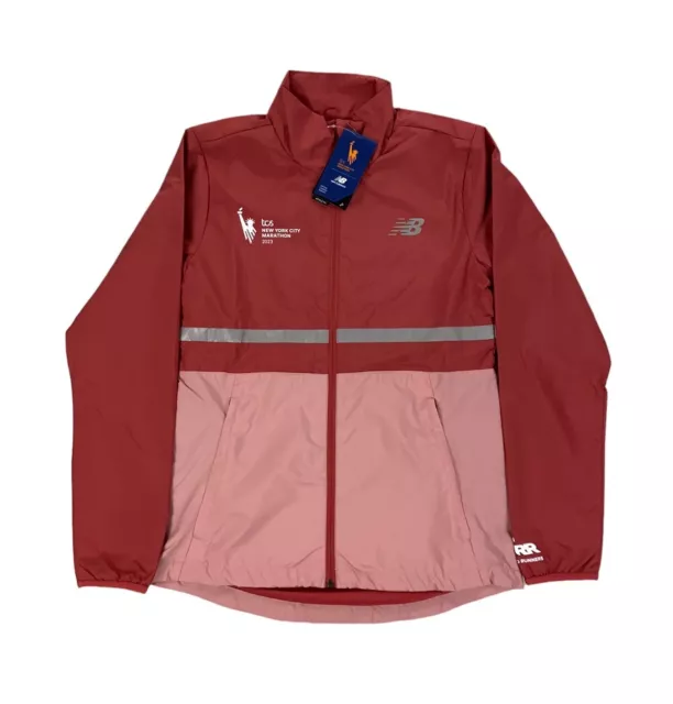 NEW New Balance WOMENS 2023 TCS New York City Marathon Windbreaker Jacket Blush