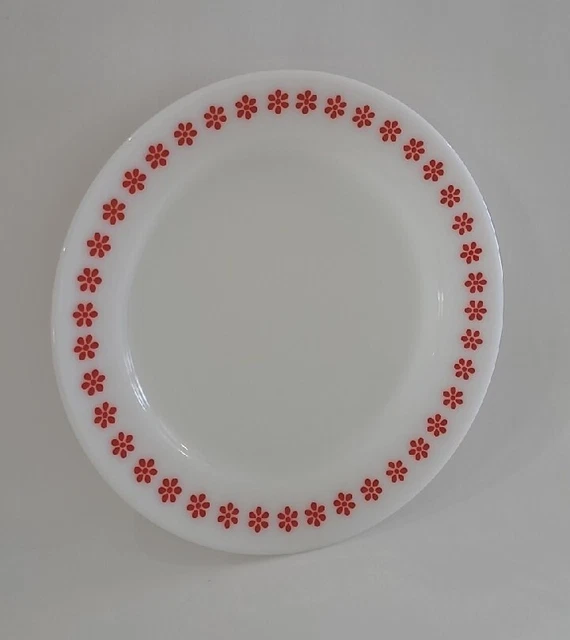 Pyrex Penn Dutch Friendship Red Flower Promotional Underplate 795 Vintage Read ⬇