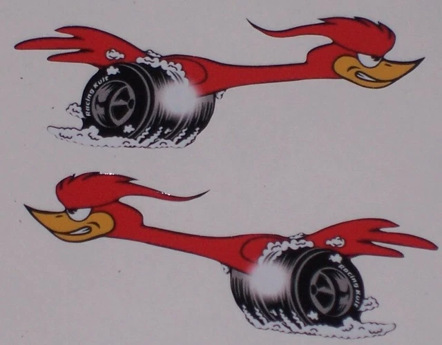 RED Burnout Bird Decals Stickers 3 Sizes to choose from FIT Plymouth Road Runner