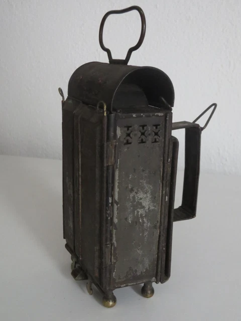 ANCIENNE RARE LANTERNE Luchaire Chemin Fer Lampe A Petrole Tole Cuivre