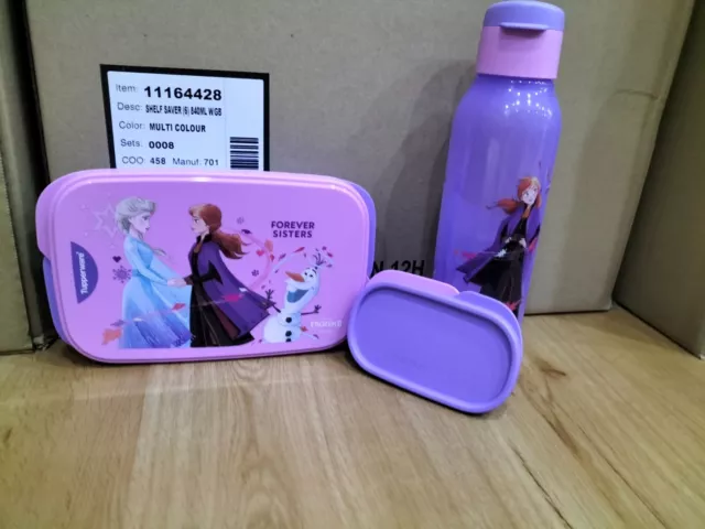 Tupperware Disney Frozen Collectable Set/ Foodie Buddy Outer & Inner Container