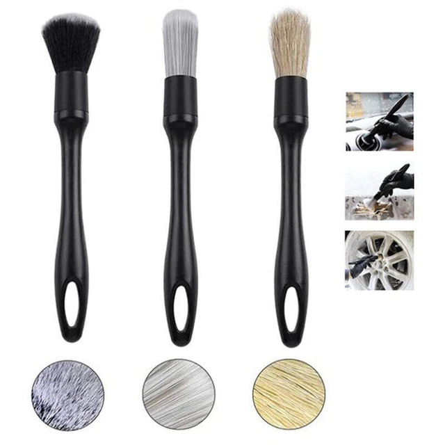 3pz Set di pulizia Spazzola Dettagli Auto Set Pulizia Ruota Motore