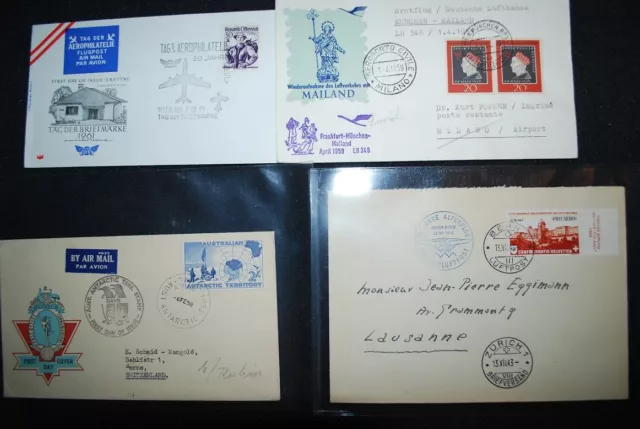 Luftpost Air mail Konvolut Erstflüge, First Day Covers u.ä.