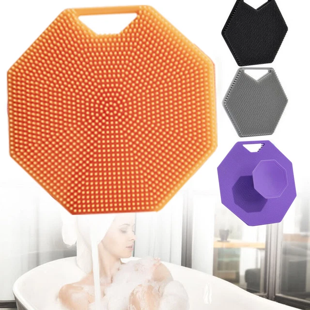 Spazzola corpo setole in silicone lavaggio pettine cuoio capelluto massaggiatore bagno palmare E