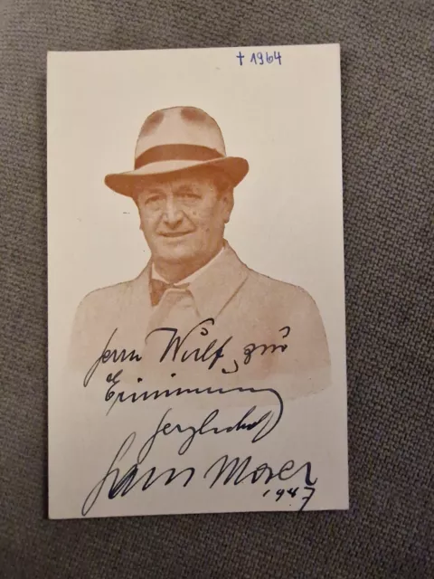 Hans Moser  auf Autogrammkarte AK signiert Autograph Autogramm Selten