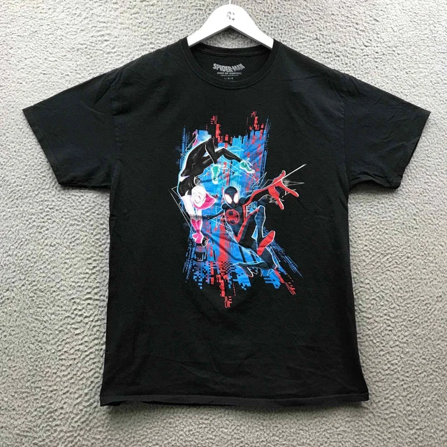Marvel Comics Spiderman T-Shirt Men Large L Short Sleeve Crew Neck Graphic Black