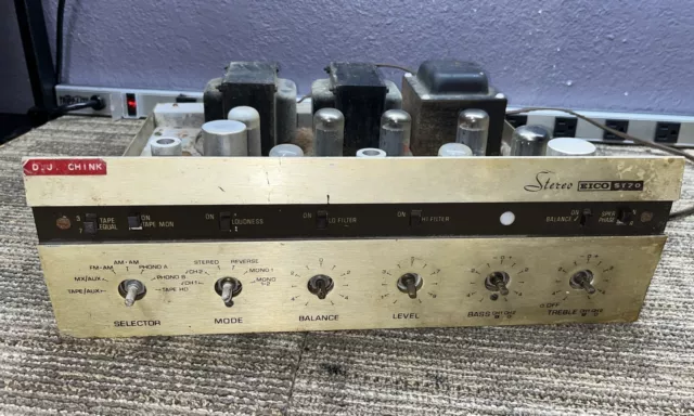 Eico ST-70 Model Stereo Integrated Tube Amp Amplifier, For parts/repair 821599