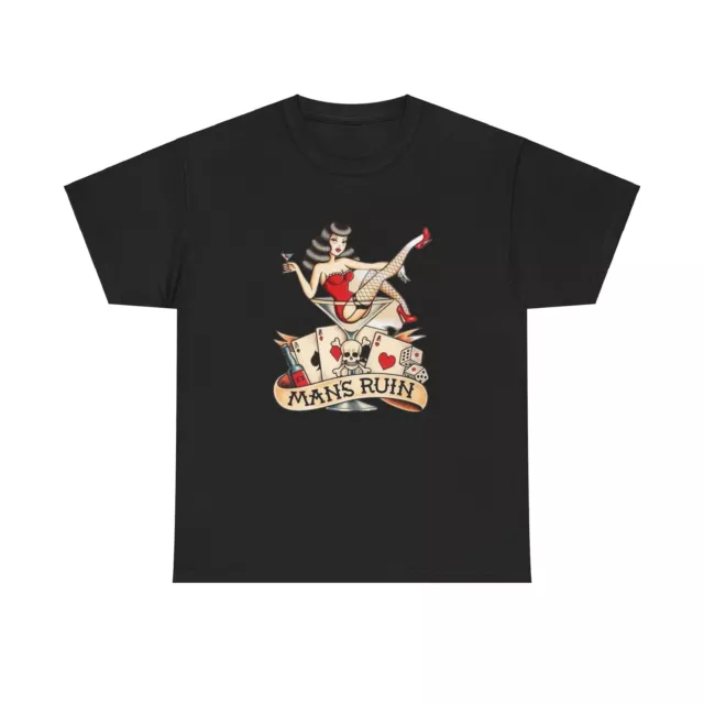 Sailor Jerry vintage tattoo navy retro graphic Unisex Heavy Cotton Tee