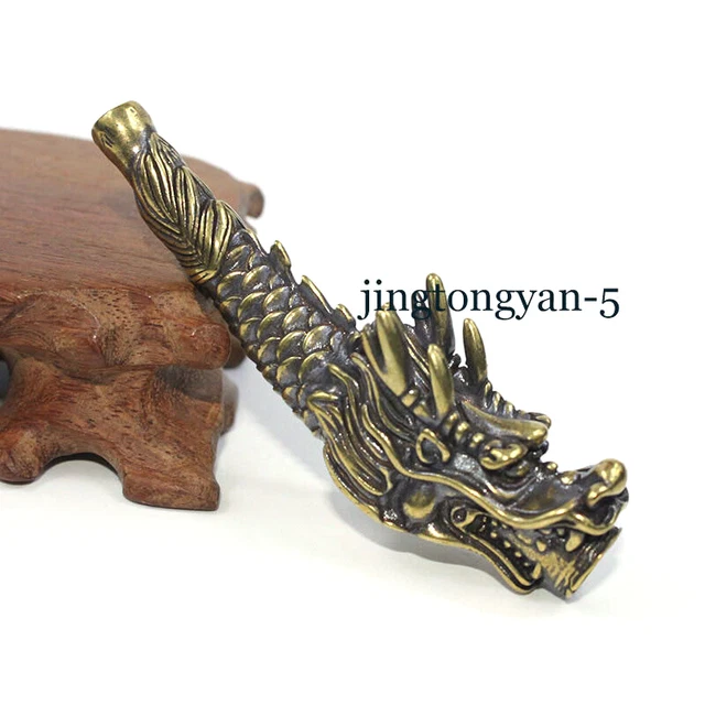 Solid Brass Vintage "Dragon Head" Cigarette Holder Filter Pipe Cigarette Holders