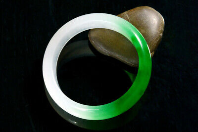 Beautiful Natural Green Jade Jadeite Gemstone Bangle Bracelet 63-64mm Jewelry