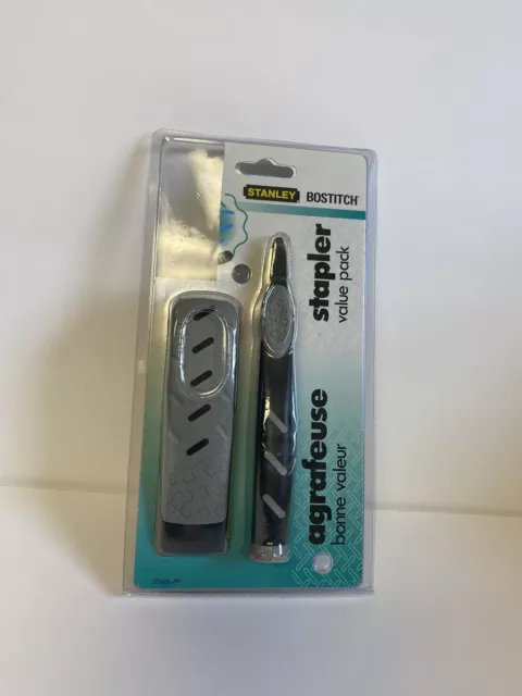 Stapler Stanley Bostitch Grey/Black ST626-PP  Pack (Vintage 1990's) New Unopened