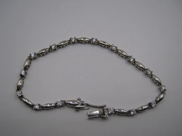 Sterling Silber  Cubic Zirkonia Tennis Armband