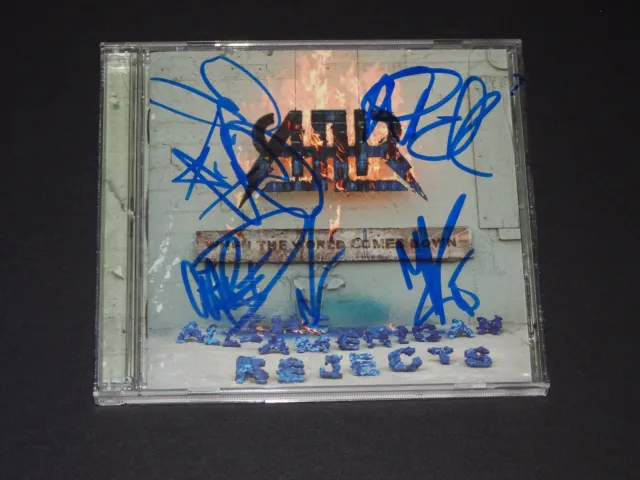 All American Rejects Band Signed Autographed When The World Comes Down Cd Hell