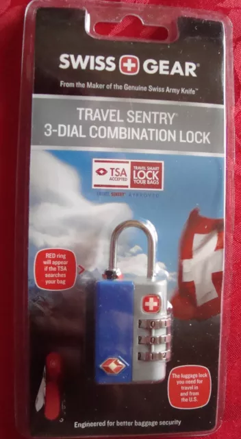 Swiss Gear Travel Sentry 3 Dial Combination Lock (T S A APPROVED)
