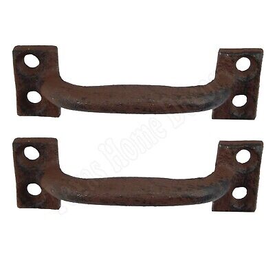 2 Small Handles Antique Style Cast Iron Rustic Cabinet Drawer Pull Door 3 5/8 in