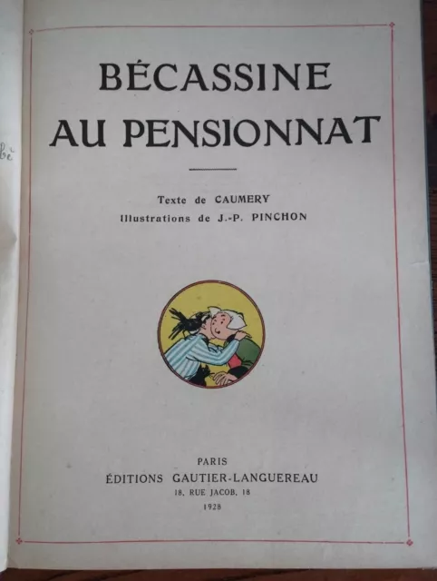 Bd Bécassine Au Pensionnat 1928 3