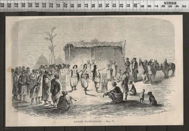 G363 / Gravure 1868 /  Danses Egyptiennes