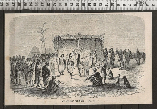 G363 / Gravure 1868 /  Danses Egyptiennes