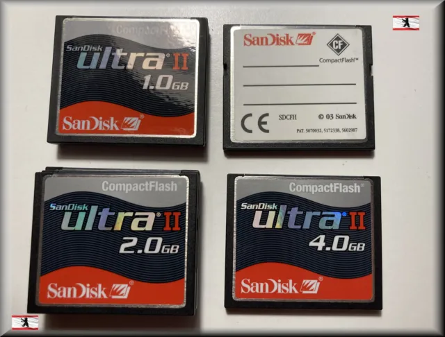 SanDisk Ultra II Compact Flash 512MB 1GB 2GB 4GB mit Schutzhülle - SDCFH