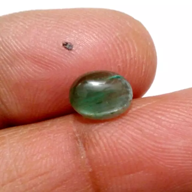 Awesome Zambian Emerald Oval Shape 1.45 Crt Cabochon Rare Green Loose Gemstone