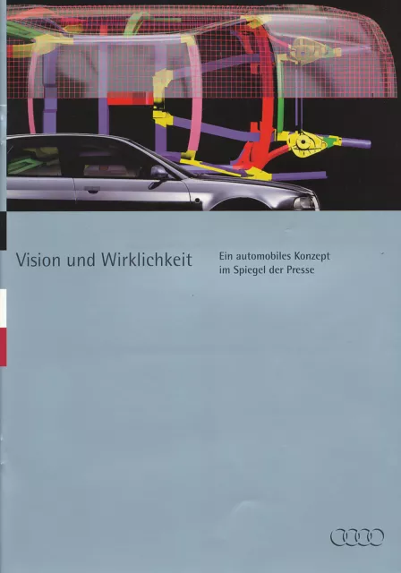Audi A8 ASF Vision Wirklichkeit Prospekt 1994 D brochure brosjyre catalogus
