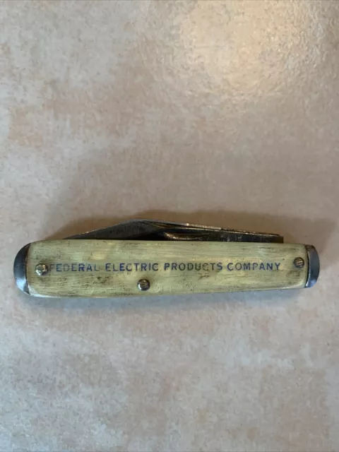 Vintage Federal Electric Products Company Advertising Pocket Knife Bottle Opener