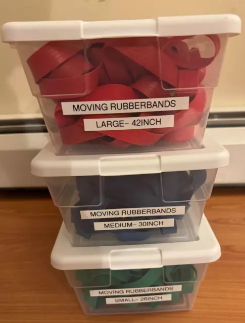 42 Pack Moving Blanket Rubber Bands for Moving, Moving Blankets