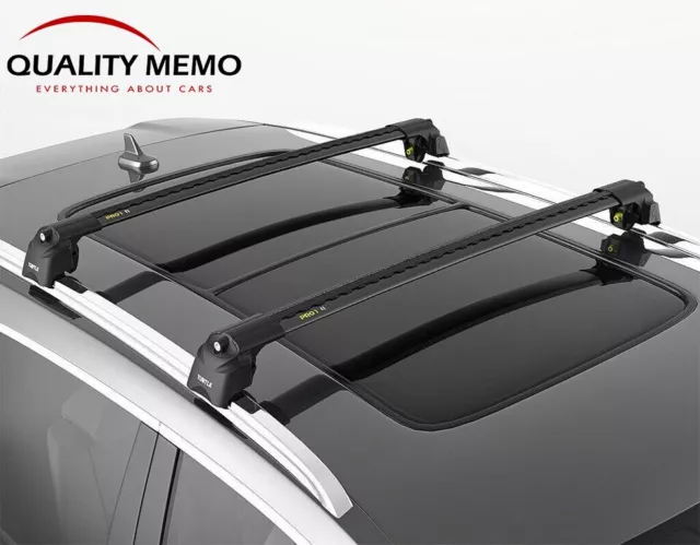 For Audi A6 C7 Avant 2011-2018 Roof Racks Cross Bars Luggage Carrier Black 2