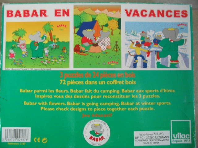 Boîte de 4 puzzles en bois : Achat occasion | Puzzles Pooyoos Bois 2