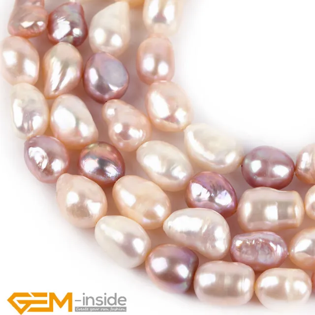 Freshwater Pearls Natural Gemstone 10-12x12-14mm Potato Nugget Loose Beads 15"