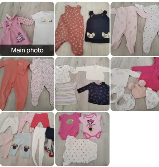 Baby girl Huge Clothes Bundle 0-3 Months 30 Items inc NEXT,mother care,Disney #4