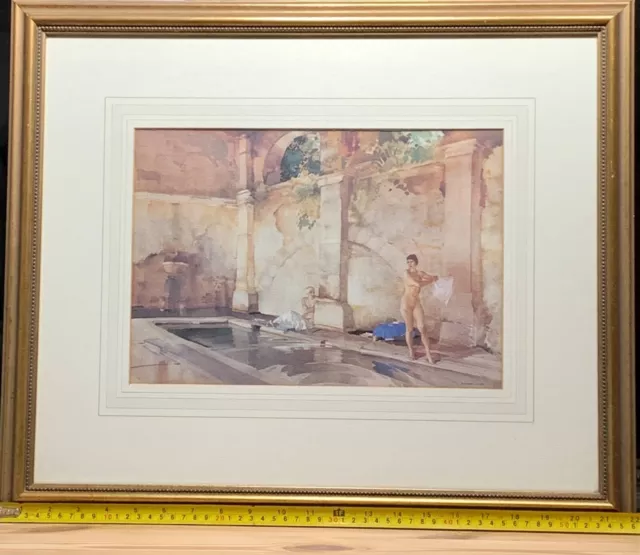 Sir William Russell Flint print "In Classic Provence" - 57x48cm