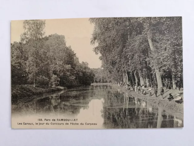 Carte Postale Ancienne 78 - RAMBOUILLET Jour du CONCOURS de PÊCHE du CARPEAU