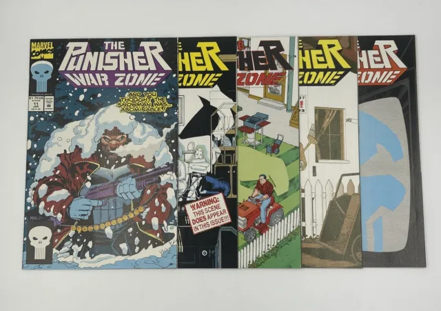 The Punisher War Zone Lot Of 5 Comics 11-15 (1993) Marvel Comics NM